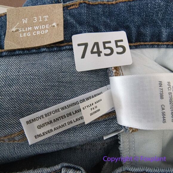 New! Madewelll the Tall Slim Wide-Leg Jeans in Crownridge Wash, size 31T - Picture 15 of 16